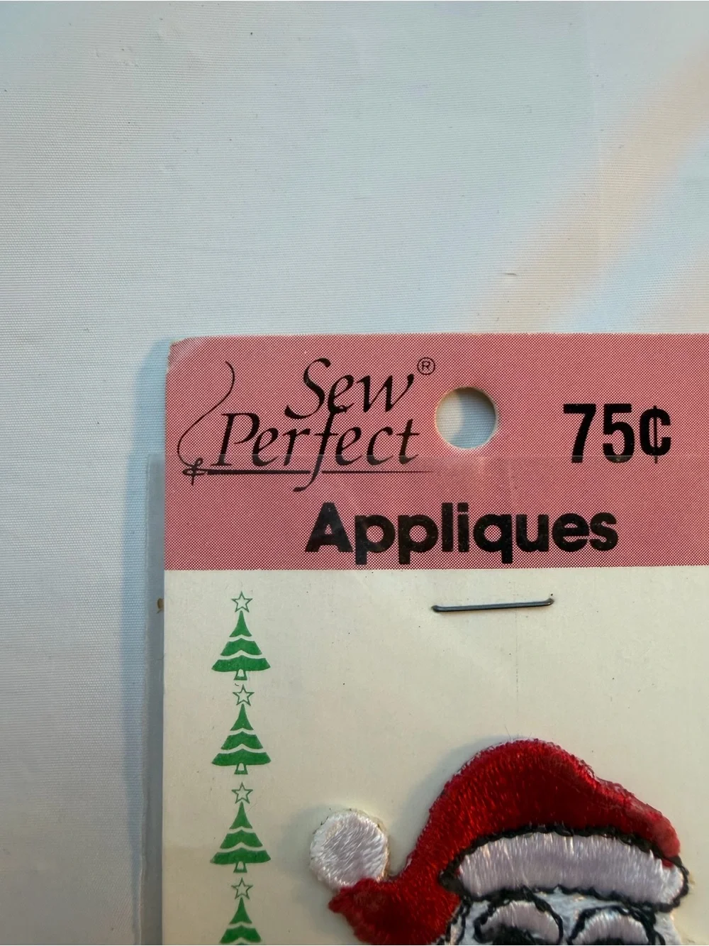 VINTAGE Sew Perfect Santa Claus Embroidered Patch Applique Deadstock NIP